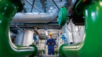 Production facility for the plant protectant Xemium at BASF's Ludwigshafen Verbund site. Xemium® belongs to the chemical class of carboxamides. BASF research teams have thus developed a high-performance active ingredient that helps farmers worldwide to control fungal diseases in various crops. These include for example soybean rust and septoria in cereals. The This highly efficient fungicide ensures consistently high yields for farmers. Plant operator Philipp Krämer during an inspection tour of the plant. He is using a mobile device, which for example generates maintenance messages on site. Production facility for the plant protectant Xemium at BASF's Ludwigshafen Verbund site. Xemium® belongs to the chemical class of carboxamides. BASF research teams have thus developed a high-performance active ingredient that helps farmers worldwide to control fungal diseases in various crops. These include for example soybean rust and septoria in cereals. The This highly efficient fungicide ensures consistently high yields for farmers. Plant operator Philipp Krämer during an inspection tour of the plant. He is using a mobile device, which for example generates maintenance messages on site.