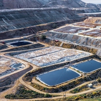 Copper ore processing at Skouriotissa mine in Cyprus. Industrial landscape